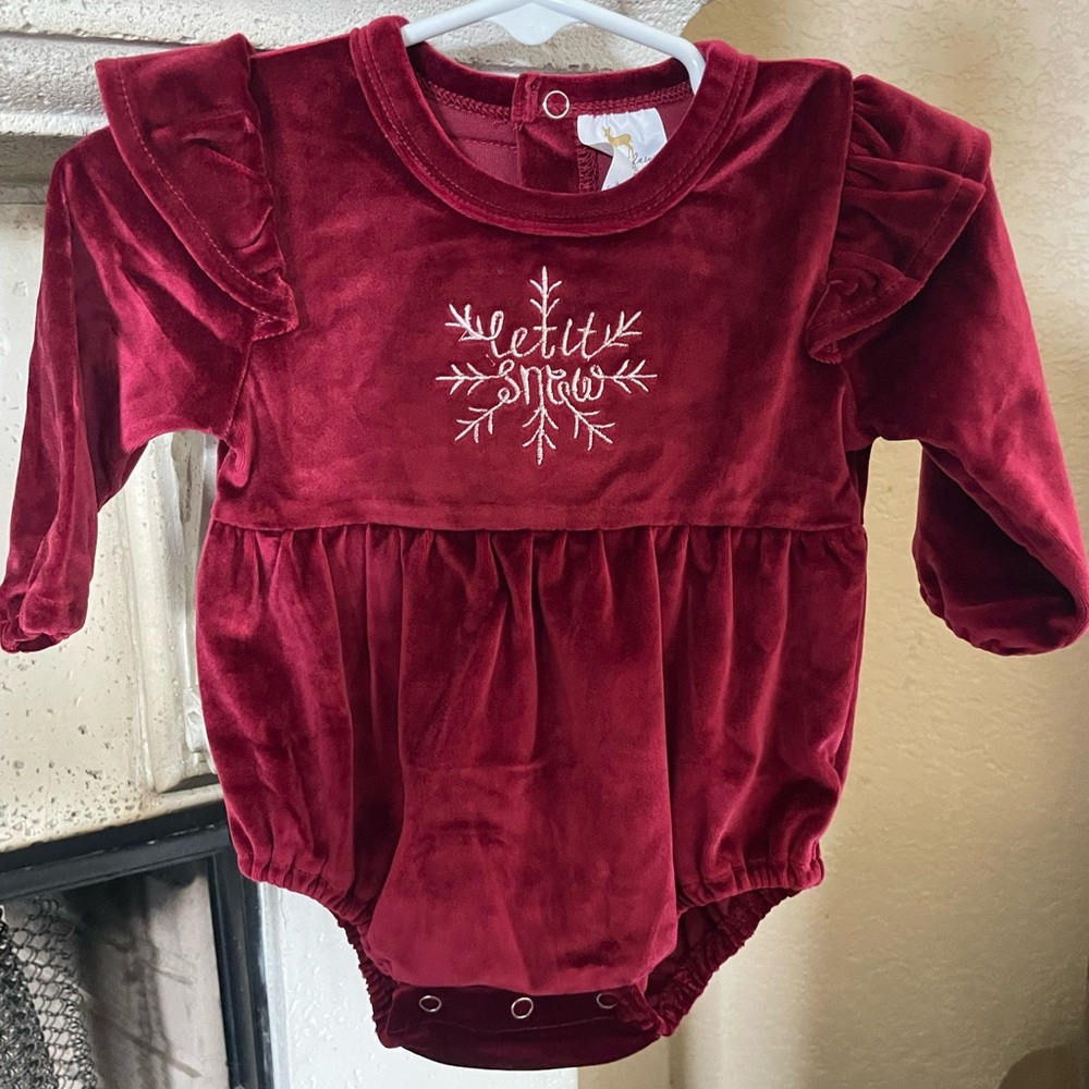 Let It Snow Velvet Onesie
